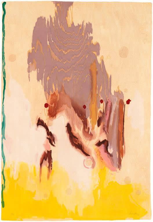Helen Frankenthaler Geisha, 2003 23 color Ukiyo-e woodcut on Torino paper 38h X 26w inches Edition of 50 Available at VFA