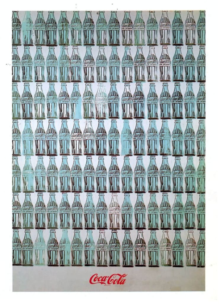 Andy Warhol Green Coca-Cola Bottles, 1962 Acrylic, screenprint, and graphite pencil on canvas 82 3/4 × 57 1/8 in.