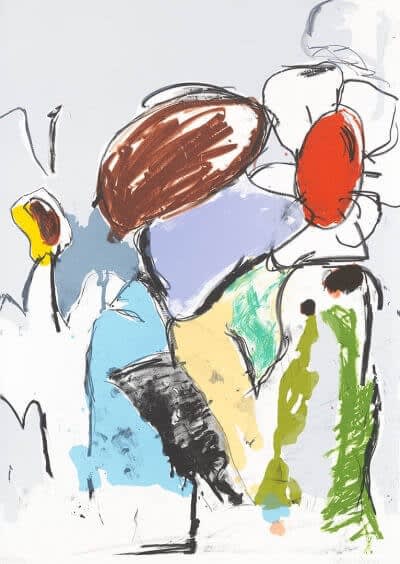 Eddie Martinez Untitled, 2015 Original Lithograph 27.56h x 19.69w in 70h x 50w cm 46/80 For sale at VFA