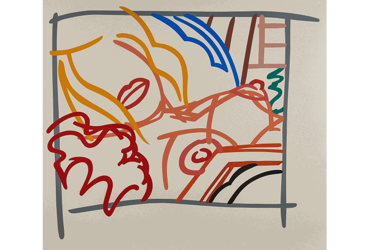 Tom Wesselmann Bedroom Blonde Doodle With Photo, 1988 Screenprint, 46.5 X 53 in., Edition of 100