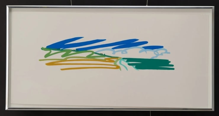 Tom Wesselmann Study for Seascape with Cumulus Clouds and Sky, 1991, Pencil and Liquitex on Bristol board,11 x 23 in.