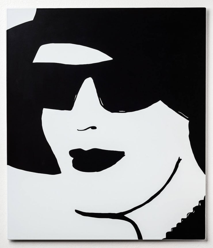 Alex Katz Porcelain Beauty 2, 2021 Porcelain Enamel mounted on aluminum 24h x 20.75w in Framed: 24h x 20.75w in 25 For sale at VFA