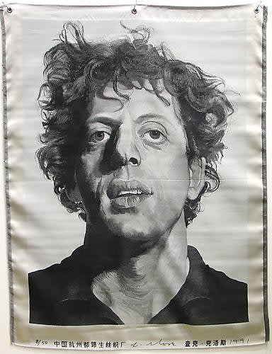 Chuck Close Phil, 1991 Silk Tapestry 51 X 39 inches Edition of 50 For sale at VFA