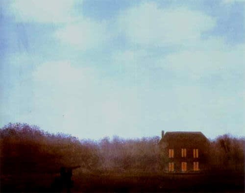 Renee Magritte The Empire of Lights, 1967 The unfinished painting Magritte was working on before he died.