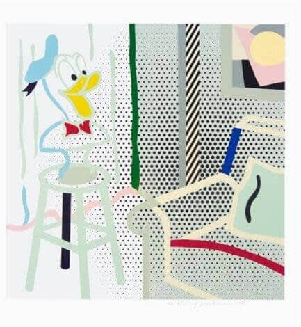 Roy Lichtenstein Virtual Interior-Portrait of a Duck (Corlett 294), 1995 Screenprint 35.75 x 35.5 inches Edition of 60 For sale at VFA