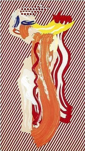 Roy Lichtenstein Nude from the Brushstroke Series, 1989 Lithograph, waxtype, woodcut and screenprint 56.25 x 32.5 inches Edition of 60 Corlett 233 For sale at VFA