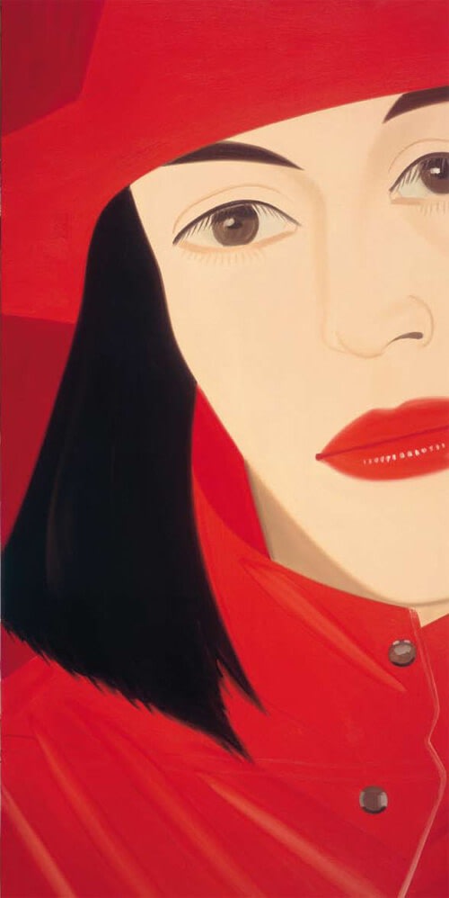 Alex Katz Red Coat 1983 Screenprint in colors 58h X 29w in. Edition of 73
