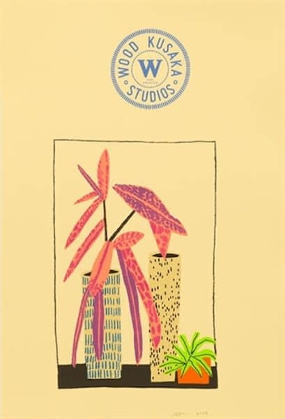 Jonas Wood Notepad Doodle, 2018 Lithograph in colors on cream Rives BFK paper 16 x 11 ins 40.64 x 27.94 cm Signed, dated and numbered i pencil Available at VFA