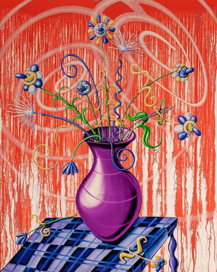 Kenny Scharf Untitled (Red), 2020 Silkscreen 38h x 30w in Edition of 15 For sale at VFA