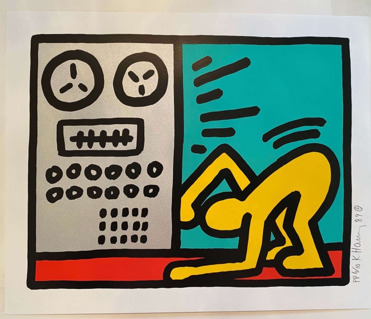 Keith Haring Pop shop III, 1989 Silkscreen 113.50h x 16.50w in PP 6/10/ Signed, numbered and dated in pencil by the artist For sale at VFA