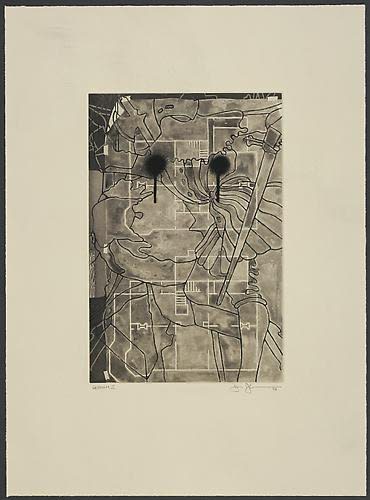 Jasper Johns Untitled – from the Geldzahler Portfolio – 1998 Aquatint/Etching 29-3/4 X 22 in. Edition of 75