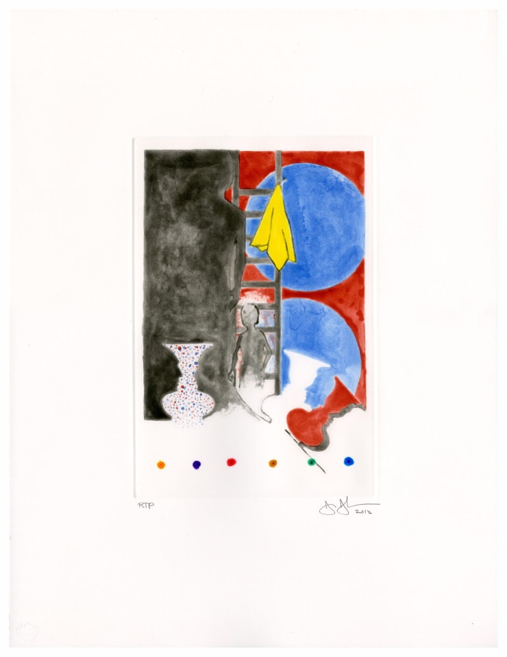 Jasper Johns Untitled – 2012 Color Intaglio 21H X 16W in. (Image-12 X 8 in.) Edition of 30
