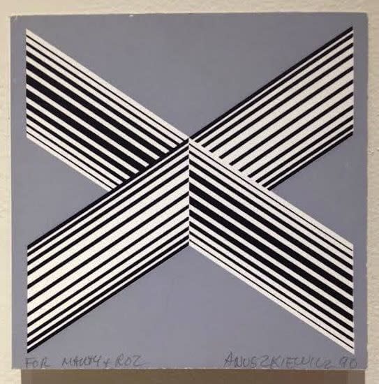 Annual Edition, 1990 Screenprint on paper 5.5 x 5.5 inches Pencil signed: For Marty and Roz (l.l.) Anuszkiewicz ’90 (l.r.) For sale at VFA