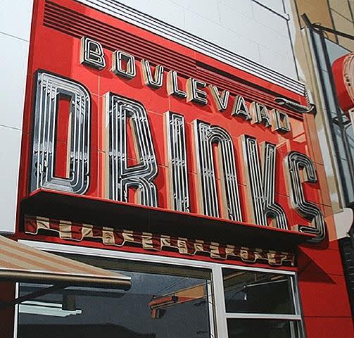 Available for Sale: Robert Cottingham Boulevard Drinks – 2009 Silkscreen 38 X 38 in. Edition of 100