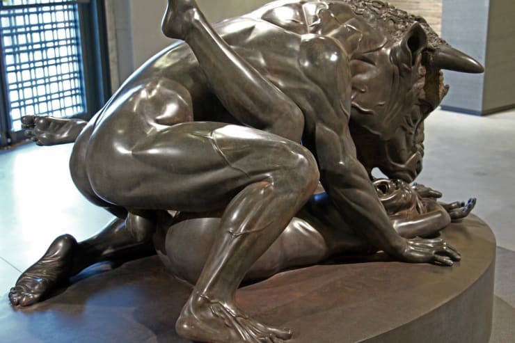 Treasures from the Wreck of the Unbelievable - Damien Hirst, François Pinault Foundation at Punta della Dogana, Apr. 9 - Dec. 3, 2017. The Minotaur. Photo by corno.fulgur75 is licensed under CC BY 2.0. Taken on August 14, 2017
