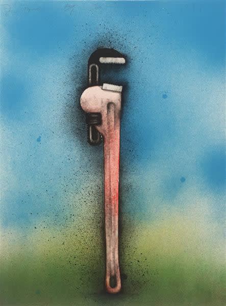 Jim Dine. Big Red Wrench in a Landscape, 1973