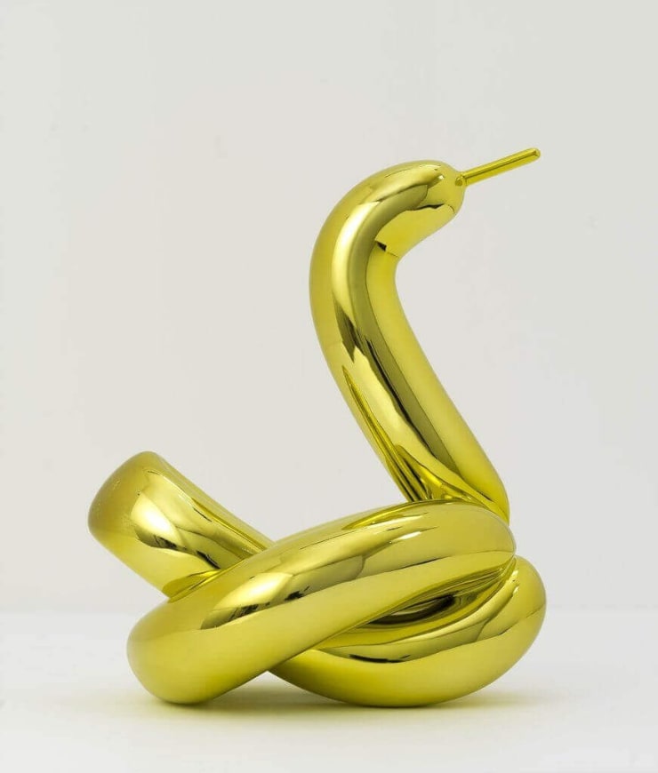 Jeff Koons Swan-Yellow 2017 Porcelain 9.5h x 6.5w x 8.25d in. Edition of 999 For sale at VFA