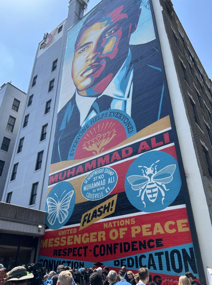 Shepard Fairey. Muhammed Ali Mural, 2023
