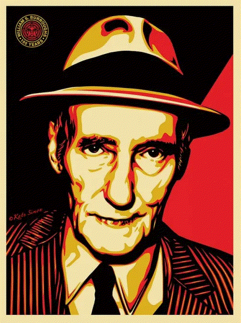 Shepard Fairey Burroughs 100 Years, 2014 Screenprint 24 x 18 ins Available at VFA