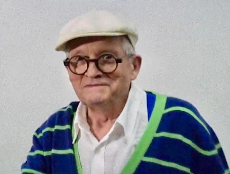 David Hockney, 2017 at Flash Expo by Connaissance des Art
