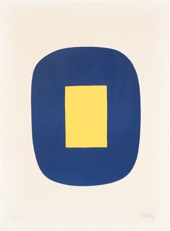 Ellsworth Kelly Blue and Yellow, 1965 Lithograph 25.50h x 19.13w in 64.77h x 48.58w cm 62/90 For sale at VFA