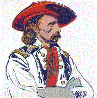 Andy Warhol GENERAL CUSTER, from the Cowboys and Indians Series, 1986 Screenprint On Lennox Museum Board 36 x 36 ins 91.44 x 91.44 cm Available at VFA