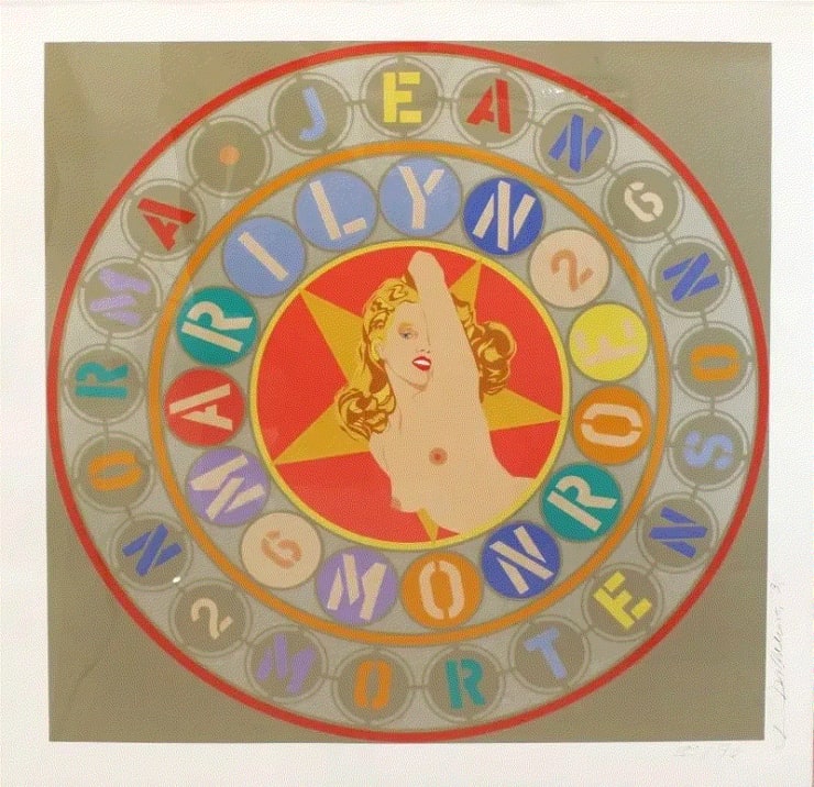Robert Indiana Metamorphosis Of Norma Jean, 1998 Hand signed and dated in pencil Screenprint 35 x 35 in 88.9 x 88.9 cm 68/90 Available at VFA