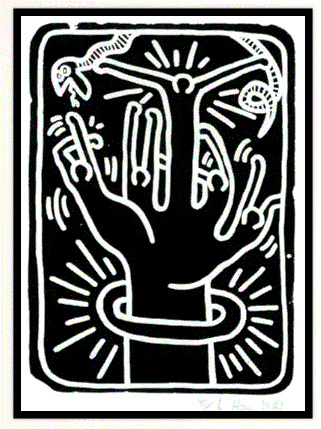 Keith Haring STONES #1, 1989 Lithograph 30 x 22 inches Edition of 60 Available at VFA