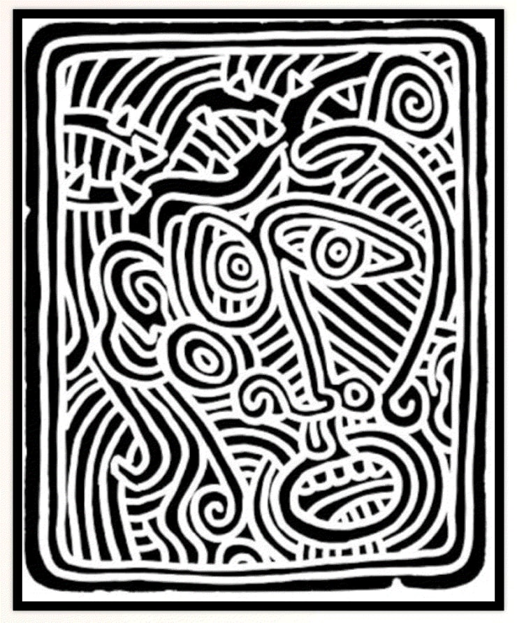 Keith Haring STONES #2, 1989 Lithograph 30 x 22 inches Edition of 60 Available at VFA