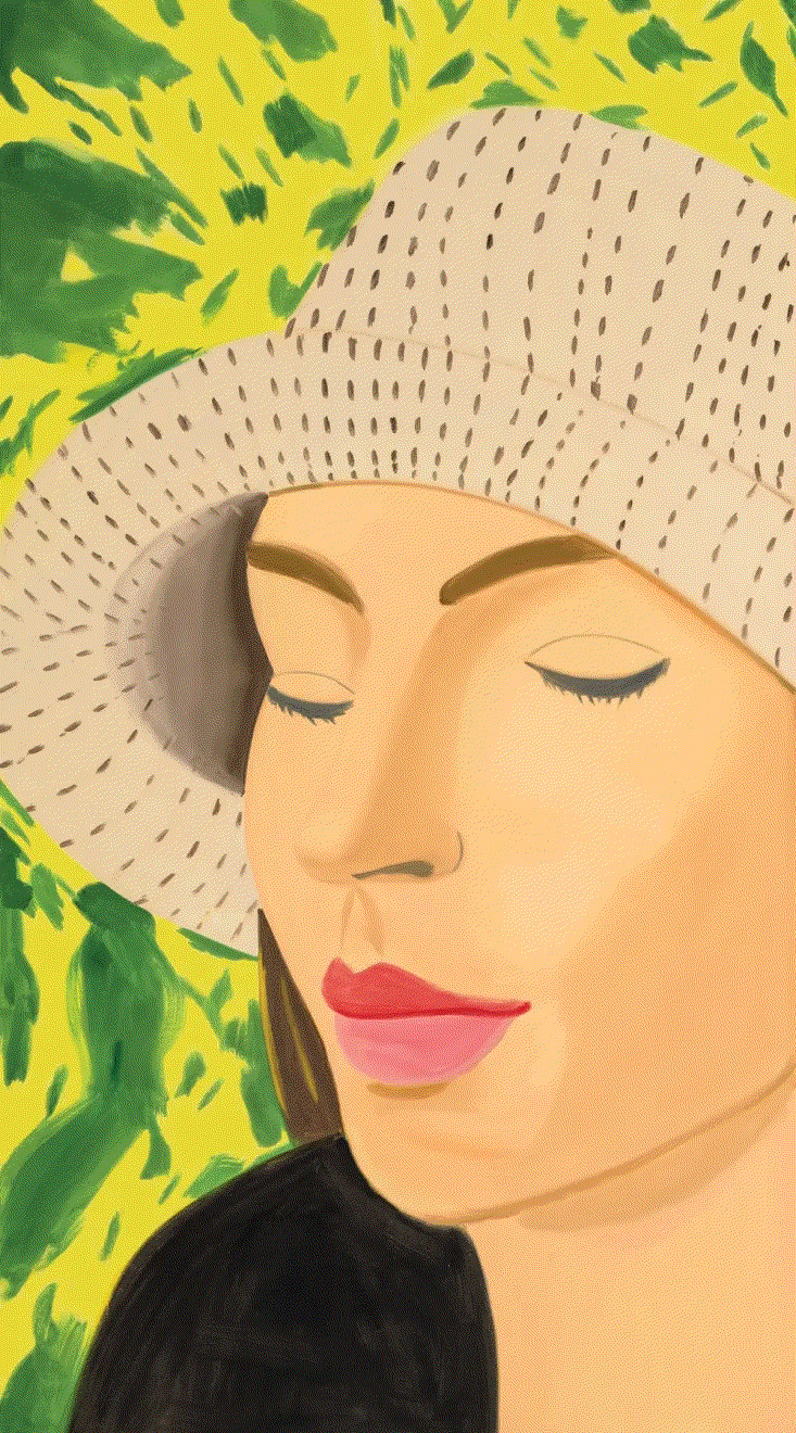 Alex Katz STRAW HAT 3, 2022 Archival pigment ink on Innova Etching Cotton Rag 315 gsm fine art paper 75 1/2 x 42 inches 82/100 Available at VFA