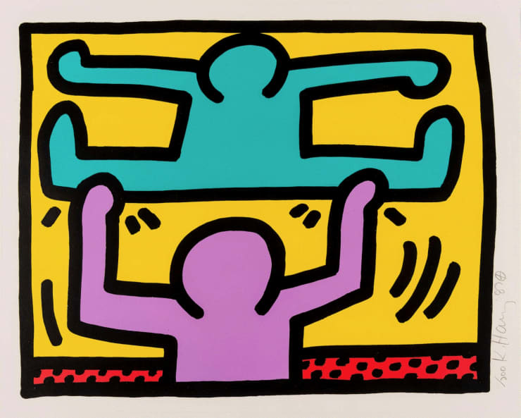 Keith Haring POP SHOP QUAD I, 1987 Silkscreen Height 13 1/2 in Available at VFA