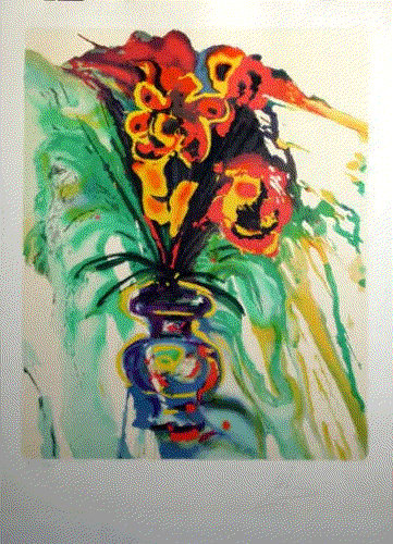 Salvador Dali FLEURS SURREALISTES - (80-10) 2PC. SUITE, 1980 Lithographs 29 1/2 x 21 1/2 ins 74.93 x 54.61 cm Available at VFA