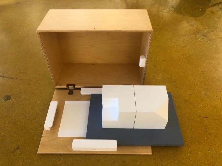 Sol Lewitt CUBE WITHOUT A CORNER AND CUBE WTHOUT A CUBE, 2005 Shaped from solid slabs of syntactic Polyurethane and painted in laquer 18w x 12d x 7h in. 45.72 x 30.48 x 17.78 cm Available at VFA