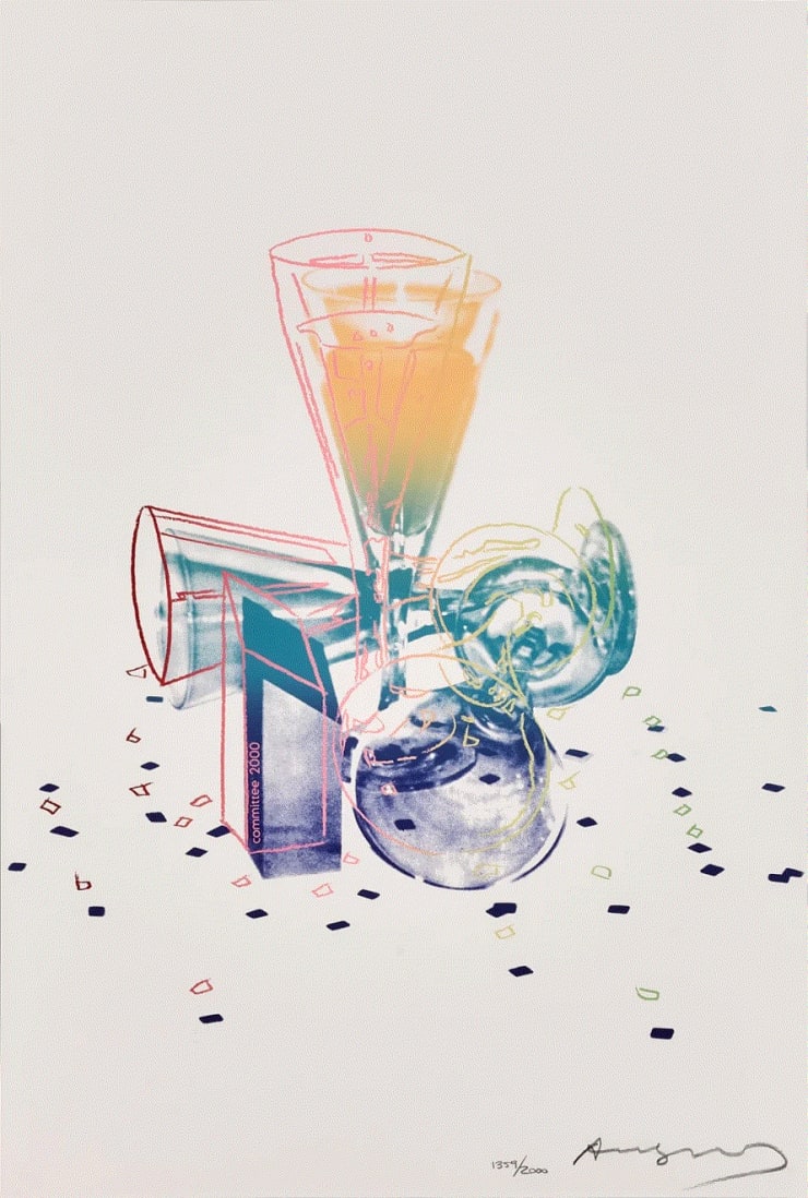 Andy Warhol COMMITTEE 2000, 1982 Silkscreen print on Lenox Museum Board 30 x 20 in 76.2 x 50.8 cm Edition of 2000 Available at VFA