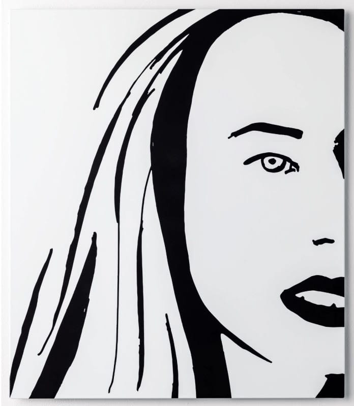 Alex Katz Porcelain Beauty 3, 2022 Signed & Dated on the verso Porcelain enamel on 16-gauge steel mounted on aluminum 24 x 20.75 inches (61 x 52.7 cm) Edition of 25 Available at VFA