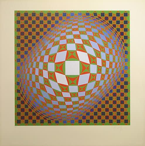 Victor Vasarely Vilag – 1978 Serigraph 32.5 X 30 in. Edition of 27