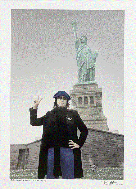 Bob Gruen JOHN LENNON, STATUE OF LIBERTY, NYC Signed, Titled and Numbered by the Artist in pencil Signed, Titled and Numbered by the Artist in pencil An edition of 200 Silkscreen and mixed media 290 gram Coventry Rag paper Edition of 200 Available at VFA