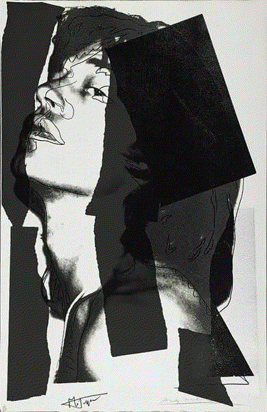 Andy Warhol MICK JAGGER (FS II.144), 1975 Screenprint on Arches Aquarelle(rough) Paper 43 1/2 x 29 in 110.5 x 73.7 cm AP 22/50 Available at VFA