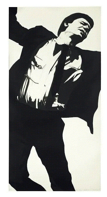 Robert Longo LARRY, 1983 Lithograph 71 5/8 x 35 6/8 ins 182.12 x 90.93 cm Available at VFA
