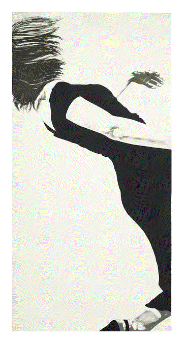 Robert Longo JOANNA, 1983 Lithograph 71 5/8 x 35 6/8 ins 182.12 x 90.93 cm Available at VFA