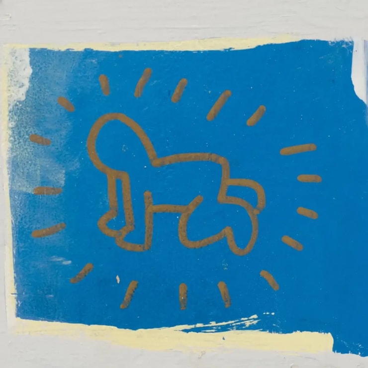 Keith Haring Radiant Baby Wall Drawing Found in Haring’s childhood home