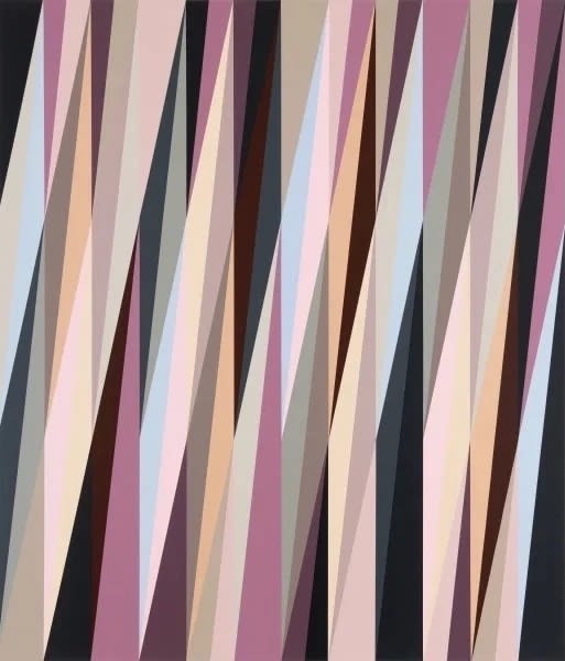 Odili Donald Odita FIREWALL (FADE-OUT), 2023 Screenprint in 15 colours on Somerset 410gsm Rag paper 46 7/8 x 39 5/8 in 119.1 x 100.6 cm Edition of 35 Available at VFA