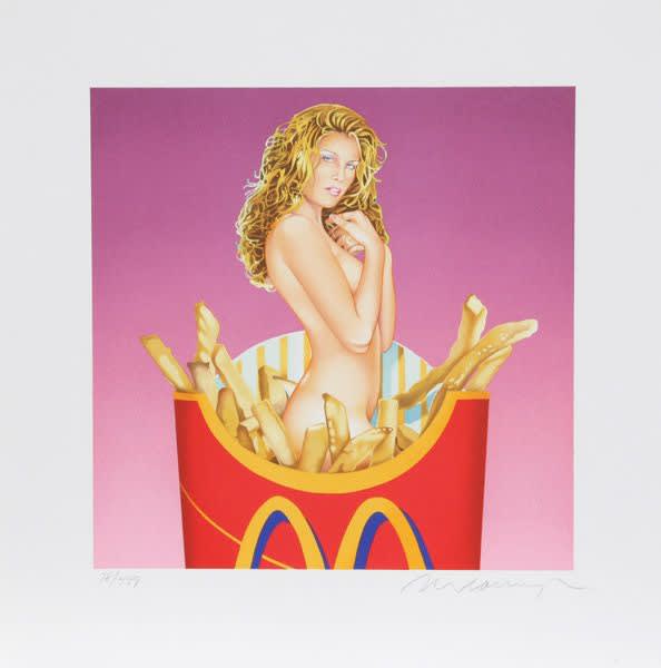 Mel Ramos Fraulein French Fries 2002 Lithograph 17.75h X 17.75w in. Edition of 499