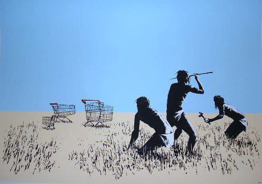 Banksy, Trolley Hunters, 2007 Screenprint, 22 X 30 in., Edition of 750