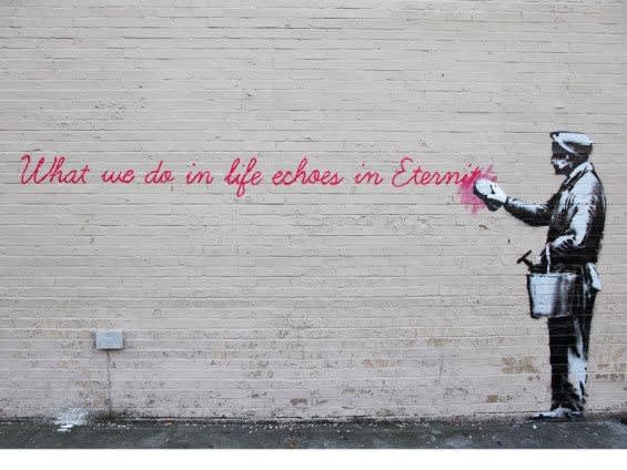 A piece from Banksy’s New York residency.