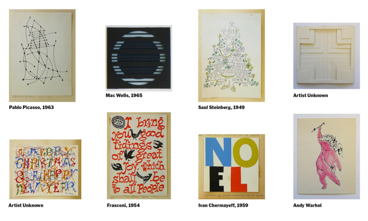 For more than sixty years MoMA has chosen cards designed by the world’s leading artists for sale in the MoMA retail shop every Christmas.