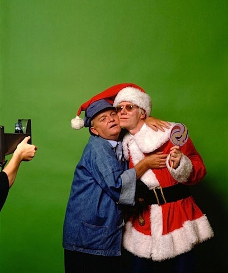Andy Warhol and Truman Capote posing for High Times magazine cover, December 1978