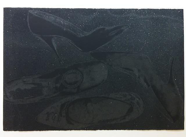Andy Warhol, Shoes – Deluxe Edition, (F&S ll.248), 1980, Screenprint w/Diamond Dust on Arches Aquarelle, Edition of 10 w/1PP, 40.25 X 59.5 in.
