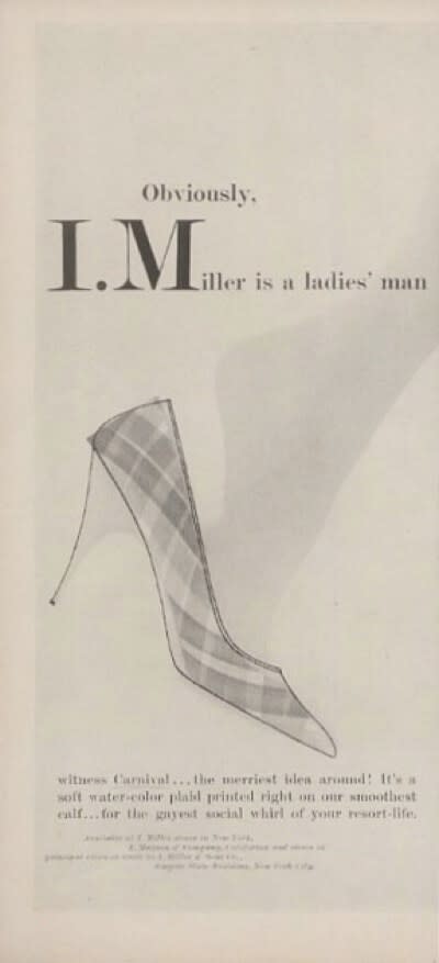 Illustration for I. Miller Shoes Andy Warhol, 1955