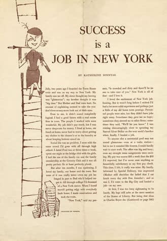 Andy Warhol Success is a Job in New York , 1949 ink on paper, 12 1/4 x 8 7/8 in.